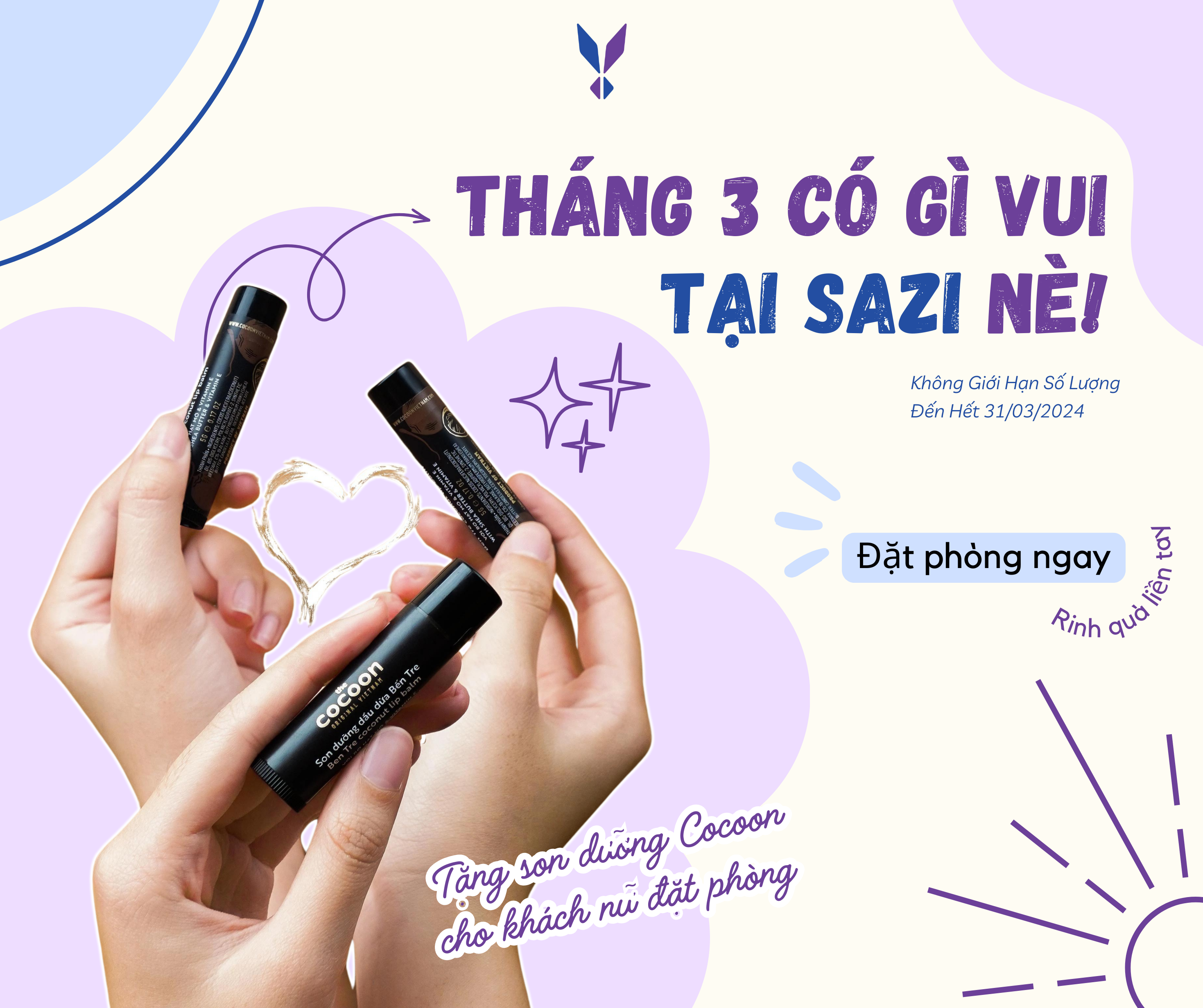 QUÀ TẶNG THÁNG 3 YÊU THƯƠNG TỪ SAZI